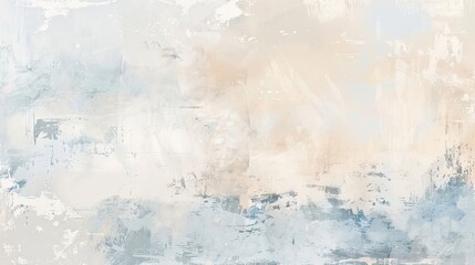 Gentle brush strokes in beige blue and white with blurred elements wallpaper