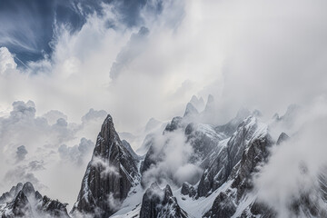 mountain in the snow
