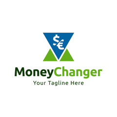 Money Changer Logo Template Design Vector