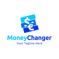 Money Changer Logo Template Design Vector