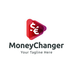 Money Changer Logo Template Design Vector
