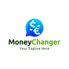 Obraz premium Money Changer Logo Template Design Vector
