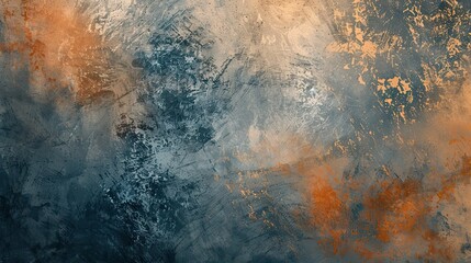 Fototapeta premium Background with sienna and slate gray brush strokes and natural textures wallpaper