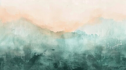 Fototapeta premium Backdrop with fluid strokes in teal and clay blurry desert vistas radiant light