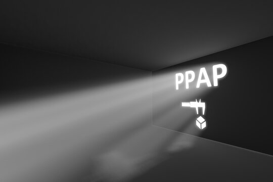 PPAP rays volume light concept 3d illustration