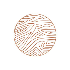 Round wood, Wood stump line black icon.