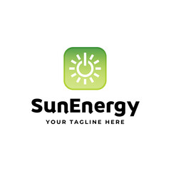 Solar Energy logo designs vector, Sun power logo