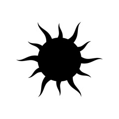 Sun icons vector isolated on white background.