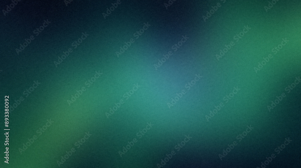 Poster deep blue and green gradient background creating a soothing and contemporary vibe perfect for modern