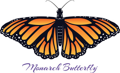 Monarch butterfly emblem