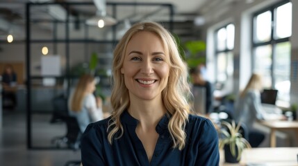 Obraz premium The confident smiling woman