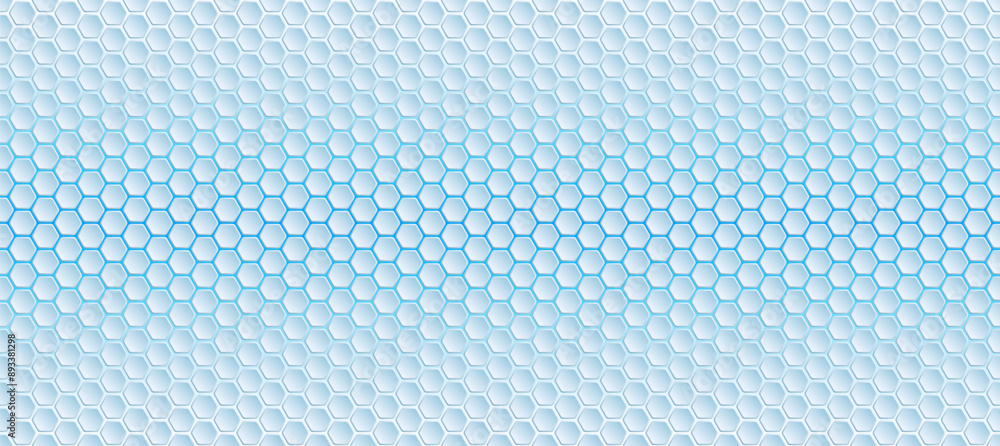 Aufkleber seamless abstract background with blue hexagons. art light pattern with color honeycomb. modern cove