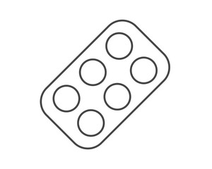 Linear vector graphic icons of beauty and cosmetics in the form of eyelids shadow and eye makeup.