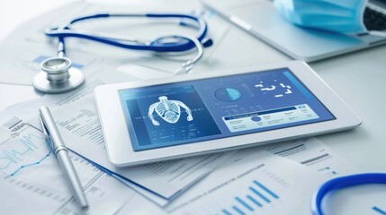 The tablet with medical data