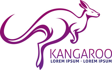 Kangaroo Australian Animal Design Mascot Icon