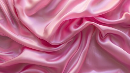 Obraz premium Soft pink silk texture with gentle folds for mockup and design