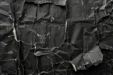 Empty old vintage black scratch torn poster overlay texture background