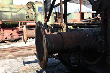 verrostetes Fahrgestell eines Güterwagens