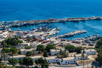 Naklejka premium Le port de Kélibia en Tunisie
