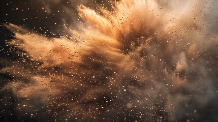 Vibrant Explosion Captivating CloseUp of Dynamic Powder Burst in Motion