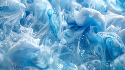 Serene Blue and White Ink Fusion Perfect for Artistic and Tranquil Designs