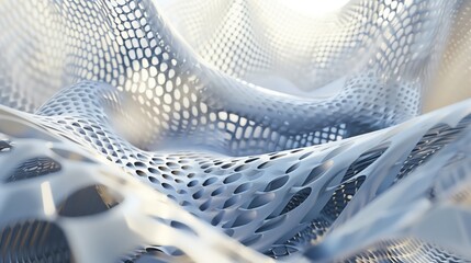 An abstract representation of a political tension. The art style tessellating textures resembling a web, weave or weft.