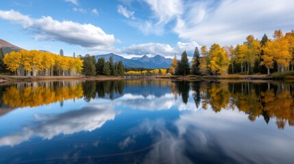 Fototapeta premium Calm lakes and mountains