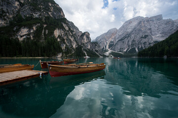 Südtirol Pragser Wildsee in the Dolomites