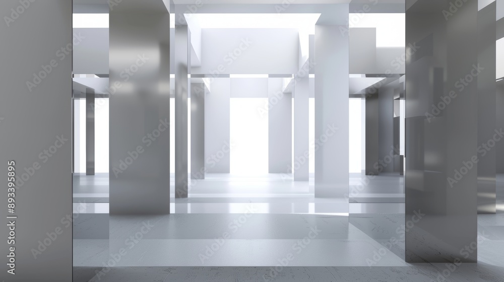Aufkleber visual puzzles and labyrinthine structures using mirrors