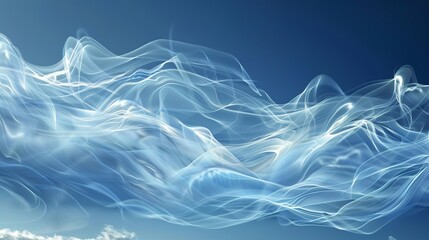 Ethereal Elegance HighResolution Abstract Wave and Cloud Design for Captivating Decor