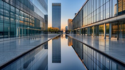 Obraz premium Artifacts reflected in contemporary settings