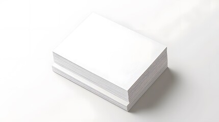 Fototapeta premium Blank business cards. The card is made from textured paper with soft shadow and subtle grain texture. 