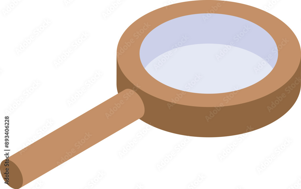 Poster magnifying glass exploring showing searching finding discovering researching