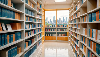 Obraz premium books in library