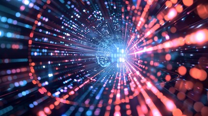 Naklejka premium Binary tunnel