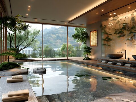 Hotel onzen in Japan.