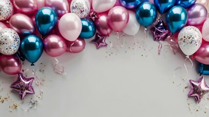 balloons on a white background