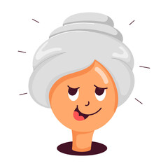 A flat style cartoon of head cover

