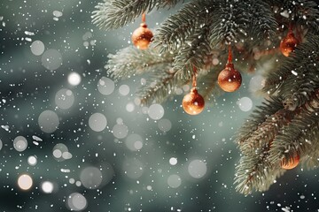 Christmas tree branches christmas outdoors nature.