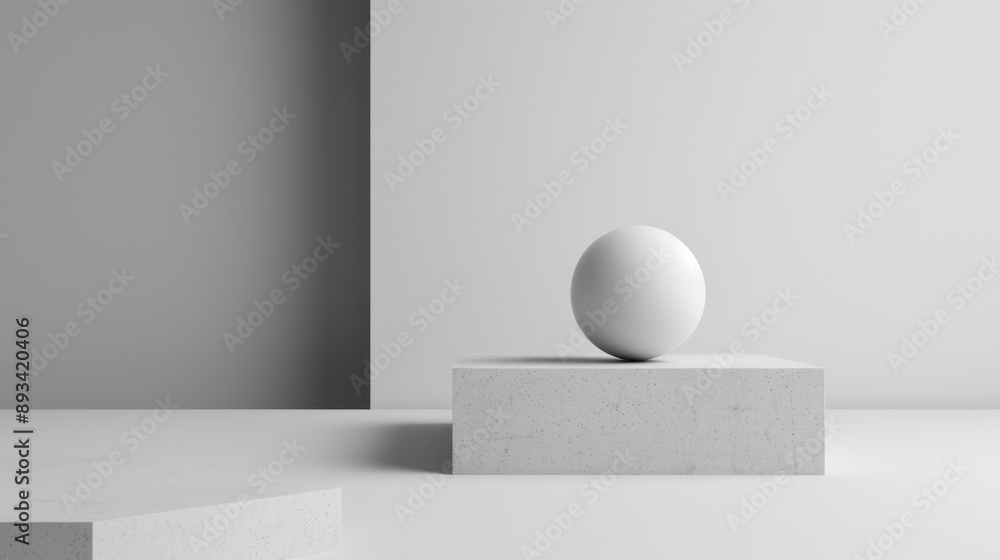 Aufkleber abstract concepts thoughts using symbolic elements and minimalist compositions.