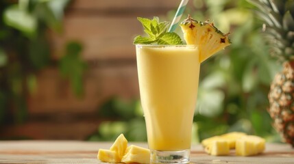 Fototapeta premium Refreshing Pineapple Smoothie
