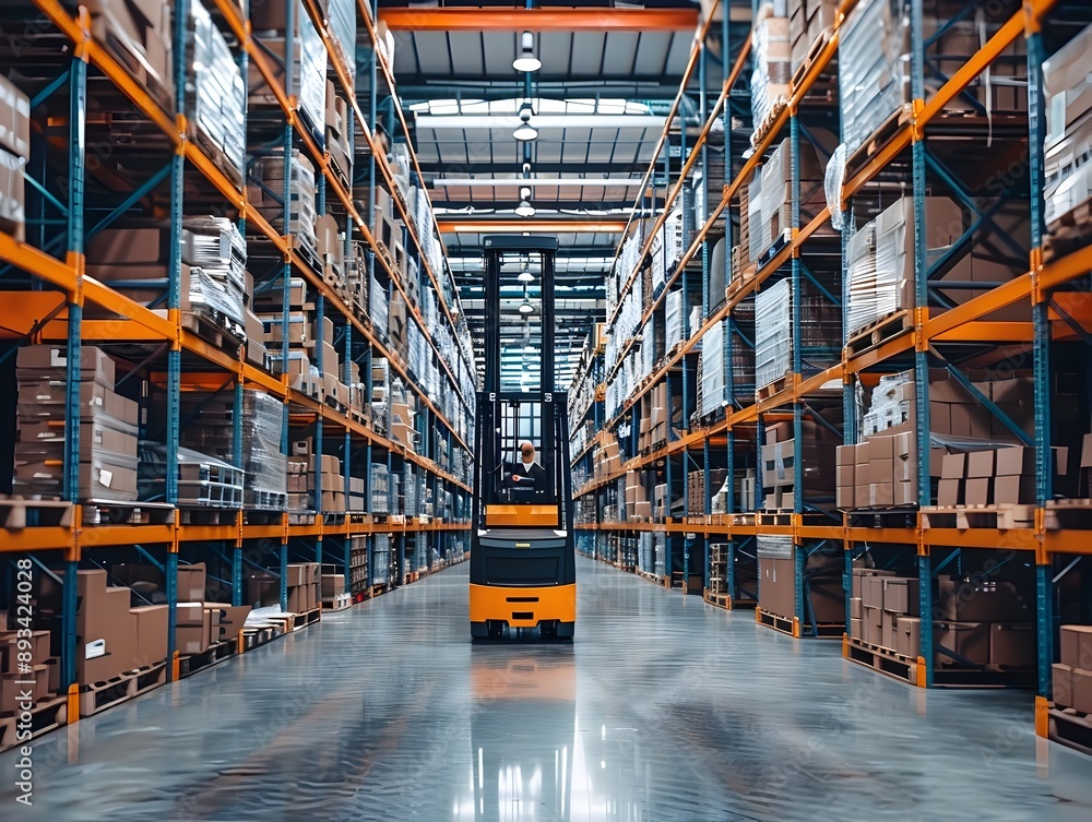 Poster automated smart warehouse with robotic inventory management system