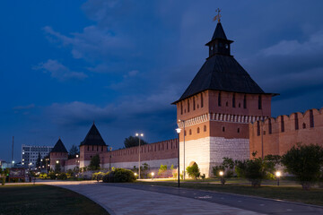 Obraz premium July twilight at the ancient Kremlin of Tula. Russia
