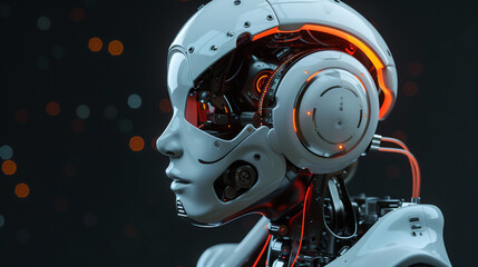 Fototapeta premium futuristic Ai humanoid robot