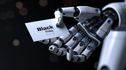 The hand work holds a business card. Selective focus