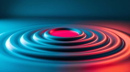 Fototapeta premium Concentric circles in ripple effects, science discovery pattern, fluid mechanics