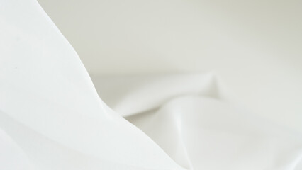 Elegant white tulle background for home textiles and wedding dress fabric