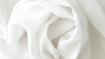 Elegant white tulle background for home textiles and wedding dress fabric