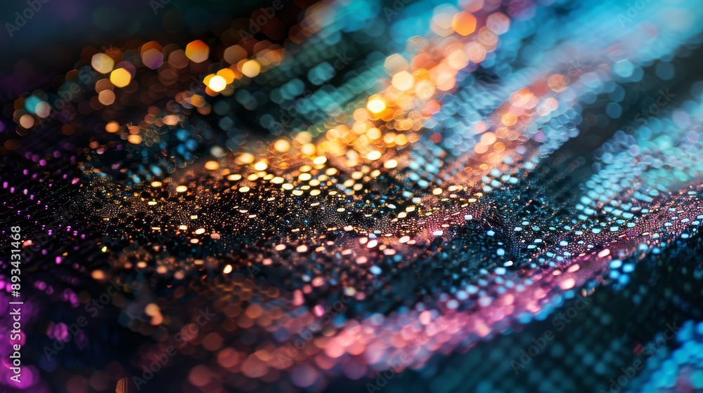 Poster abstract colorful bokeh background.