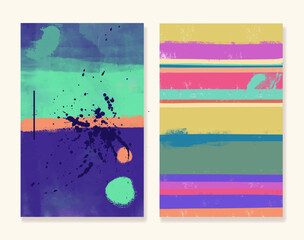 Art background, abstract design modern invitation posters, watercolor stain elements colorful splash. Modern vector. Minimalist painted wall watercolor. Vector abstract Illustration.